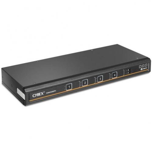 Vertiv Cybex Secure MultiViewer KVM Switch | 4 Port | NIAP Approved | Dual AC Right/500