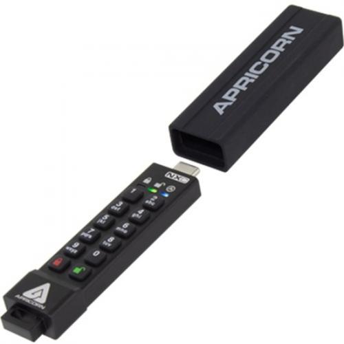 Apricorn Aegis Secure Key 3NXC 4GB USB 3.2 (Gen 1) Type C Flash Drive Right/500