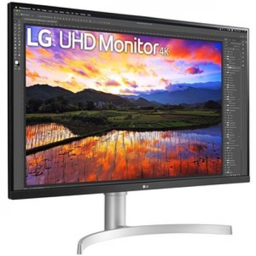 LG HDR10 31.5" 4K UHD LED IPS 60Hz 5ms Gaming Monitor   3840 X 2160 4K UHD Display @ 60Hz   In Plane Switching (IPS) Technology   1.07 Billion Colors, 380 Nits   AMD FreeSync   1 X Displayport 1.4, 2 X HDMI 2.2 Right/500