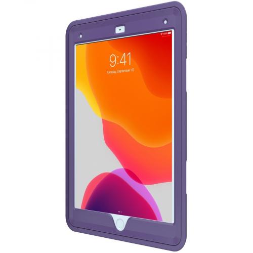 CTA Digital: Protective Case With Build In 360? Rotatable Grip Kickstand For IPad 7th & 8th Gen 10.2?, IPad Air 3 & IPad Pro 10.5?, Purple Right/500