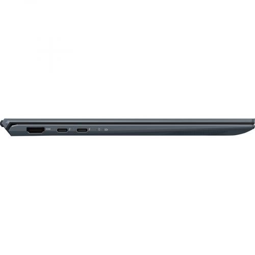 Asus ZenBook 14 UX435 UX435EG XH74 14" Rugged Notebook   Full HD   1920 X 1080   Intel Core I7 11th Gen I7 1165G7 Quad Core (4 Core) 2.80 GHz   16 GB Total RAM   512 GB SSD   Pine Gray Right/500
