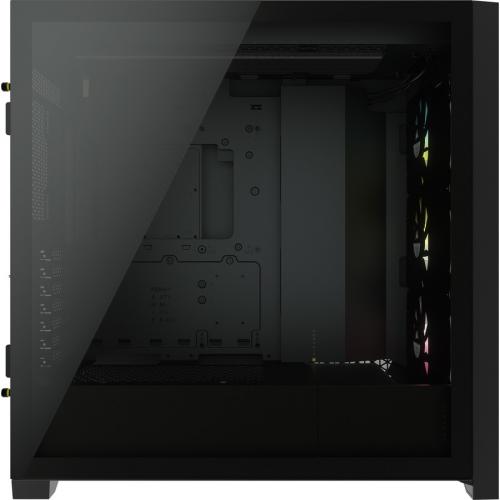 Corsair ICUE 5000X RGB Tempered Glass Mid Tower ATX PC Smart Case   Black Right/500