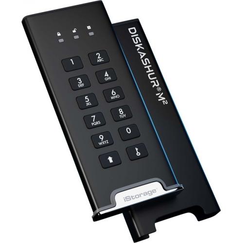 IStorage DiskAshur M2 SSD 500 GB | PIN Authenticated | Hardware Encrypted | USB 3.2 | Ultra Fast | FIPS Compliant | Rugged & Portable. IS DAM2 256 500 Right/500