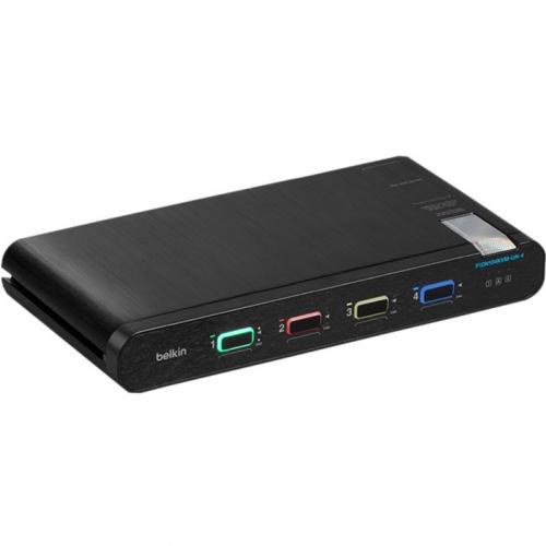 Belkin 2nd Gen Secure KVM Switch, 4 Port Single Head W/ CAC Right/500