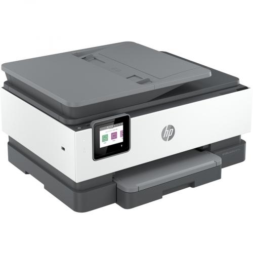 HP Officejet Pro 8035e Inkjet Multifunction Printer Color Light Basalt Copier/Fax/Scanner 29 Ppm Mono/25 Ppm Color Print 4800x1200 Dpi Print Automatic Duplex Print 20000 Pages 225 Sheets Input 1200 Dpi Optical Scan Color Fax Wireless LAN Right/500