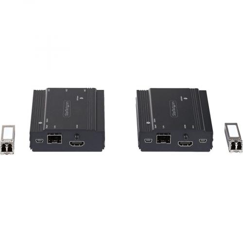 StarTech.com 4K HDMI KVM Extender Over Fiber, HDMI Video & USB Over Fiber, Up To 984ft/300m (MultiMode), 10G MMF SFP+ Modules Right/500