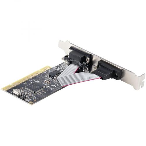 StarTech.com 2 Port PCI RS232 Serial Adapter Card, Dual Serial DB9 Ports, Expansion/Controller Card, Windows/Linux, Standard/Low Profile Right/500