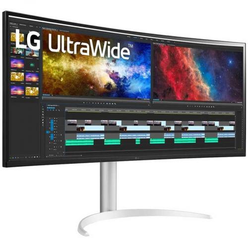 LG Curved Ultrawide 37.5" QHD+ IPS 60Hz 5ms Curved Monitor   3840 X 1600 QHD+ Display   In Plane Switching (IPS) Technology   1.07 Billion Colors, 300 Nits   AMD Freesync   HDR10 Right/500