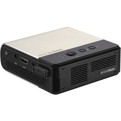 Asus ZenBeam E2 DLP Projector   16:9   Ceiling Mountable   Black, Gold Right/500