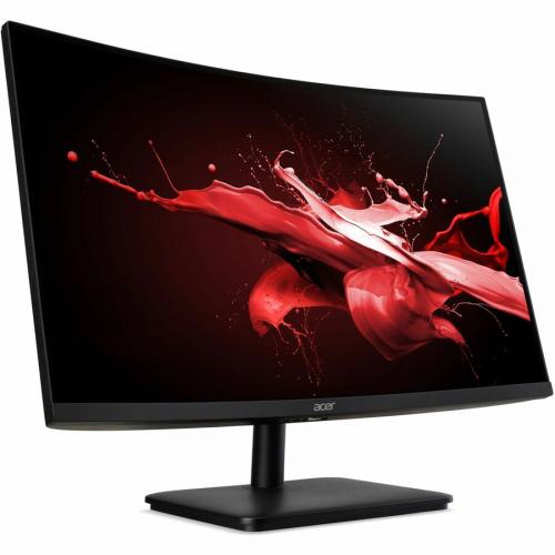 Acer Nitro ED240Q 24" Class Full HD Curved Screen LED Monitor   16:9   Black Right/500