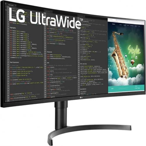 LG Ultrawide 35BN75CN B 35" Class UW QHD Curved Screen Gaming LCD Monitor   21:9   Textured Black, Black Hairline Right/500