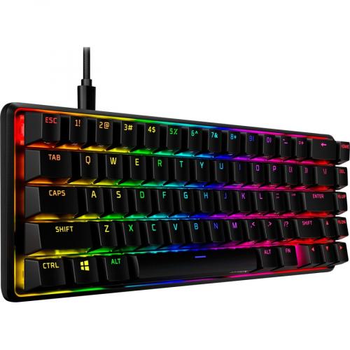 HyperX Alloy Origins 65 Linear Switch Mechanical Gaming Keyboard   Functionally Compact 65% Form Factor   Full Aircraft Grade Aluminum Body   Premium Double Shot PBT Keycaps   HyperX Red Linear Mechanical Switches Right/500