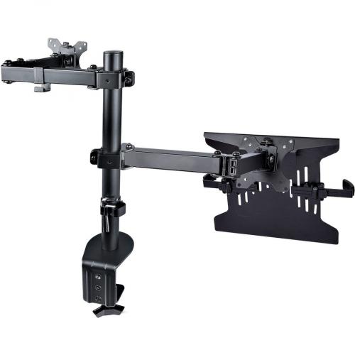 StarTech.com Monitor Arm With VESA Laptop Tray, For A Laptop & Single Display Up To 32" (17.6lb/8kg), Adjustable Desk Laptop Arm Mount Right/500