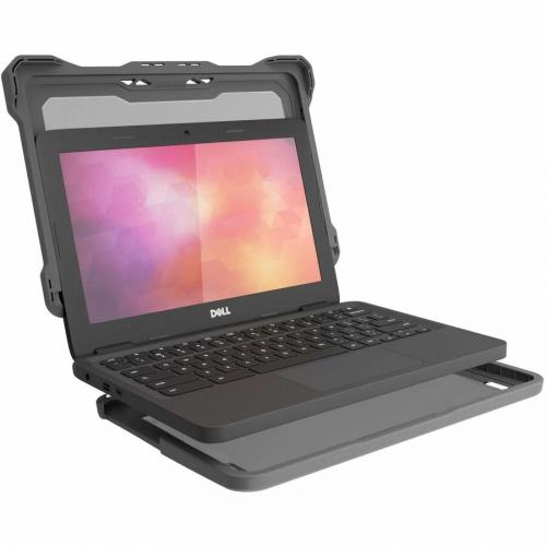 Extreme Shell F Slide Case For Dell 3100/3110/5190 Chromebook Clamshell 11.6" (Gray/Clear) Right/500