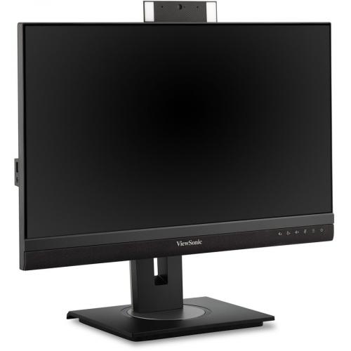 ViewSonic VG2456V 24 Inch 1080p Video Conference Monitor With Webcam, 2 Way Powered 90W USB C, Docking Built In Gigabit Ethernet And 40 Degree Tilt Ergonomics For Home And Office Right/500