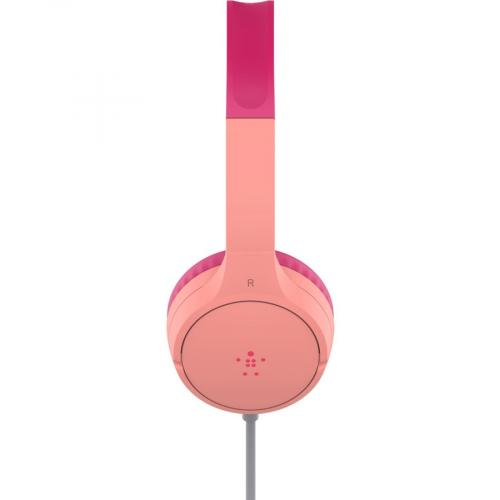 Belkin SoundForm Mini Wired On Ear Headphones For Kids Pink Right/500