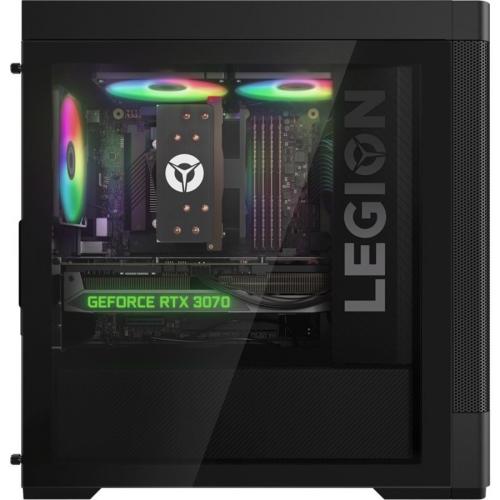 Lenovo Legion T5 26IAB7 90SU001BUS Gaming Desktop Computer   Intel Core I7 12th Gen I7 12700 Dodeca Core (12 Core) 2.10 GHz   16 GB RAM DDR5 SDRAM   1 TB M.2 PCI Express NVMe 4.0 X4 SSD   Tower   Black Right/500