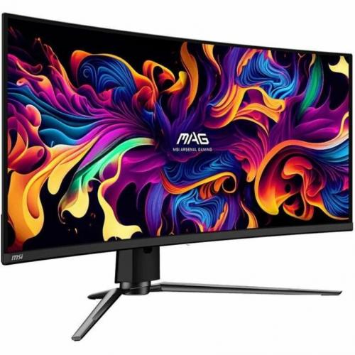 MSI MAG 341CQP OD OLED 34" Class UW QHD Curved Screen Gaming OLED Monitor   21:9   Black Right/500