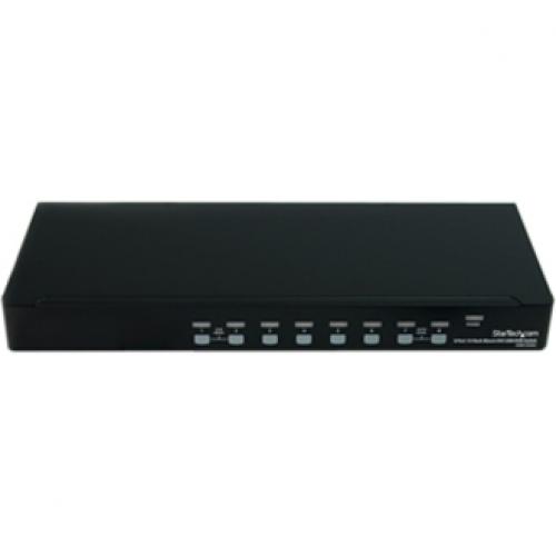 StarTech.com 8 Port 1U Rackmount DVI USB KVM Switch Top/500