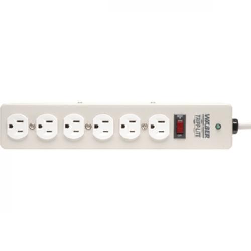 Tripp Lite By Eaton Industrial Surge Protector, 6 Outlet, 6 Ft. (1.8 M) Cord, 1050 Joules Top/500