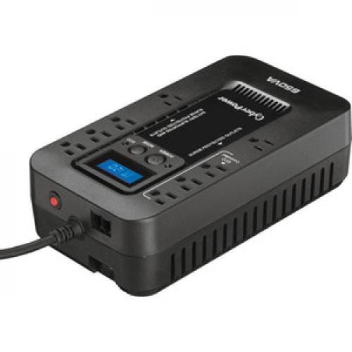 CyberPower EC650LCD Ecologic 650VA/390 Watts Energy Efficient Desktop LCD UPS Top/500