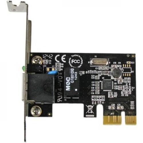 StarTech.com 1 Port PCI Express PCIe Gigabit NIC Server Adapter Network Card   Low Profile Top/500