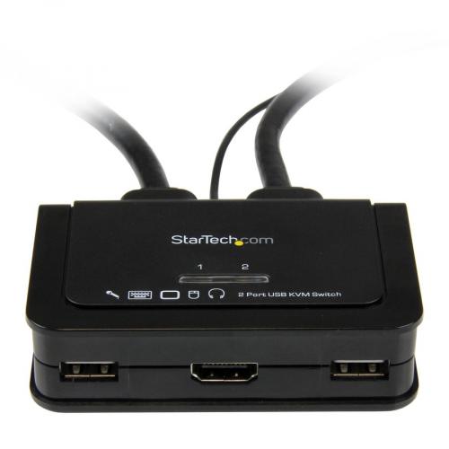 StarTech.com 2 Port USB HDMI Cable KVM Switch With Audio And Remote Switch &acirc;&euro;" USB Powered Top/500