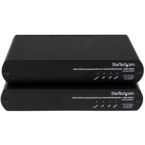 StarTech.com USB DVI Over Cat 5e / Cat 6 KVM Console Extender W/ 1920x1200 Uncompressed Video   330ft (100m) Top/500