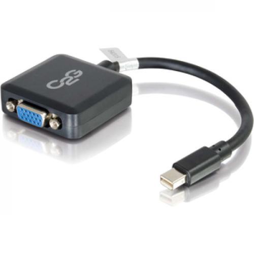 C2G 8in Mini DisplayPort To VGA Active Adapter   Mini DP To VGA Adapter   1080p   M/F Top/500