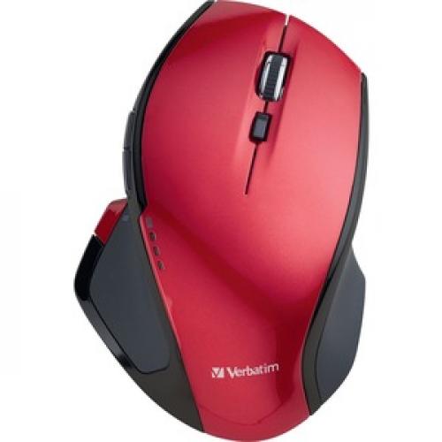 Verbatim Wireless Desktop 8 Button Deluxe Blue LED Mouse   Red Top/500