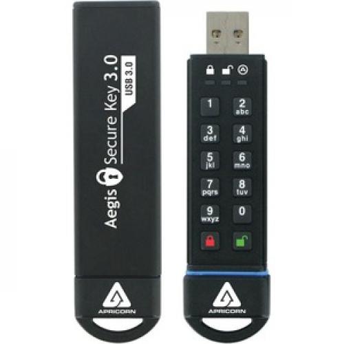 Apricorn 16GB Aegis Secure Key USB 3.0 Flash Drive Top/500