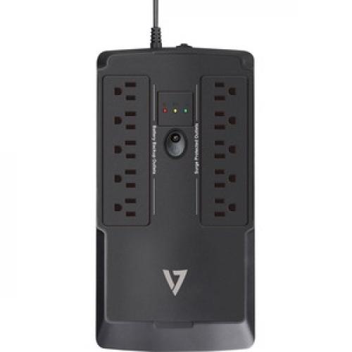 V7 UPS 550VA Desktop With 10 Outlets (UPS1DT550 1N) Top/500