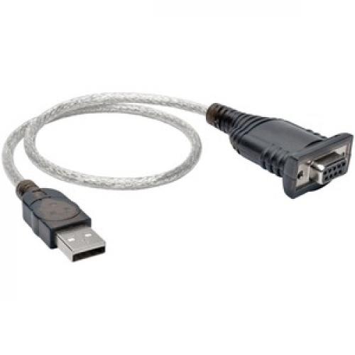 Eaton Tripp Lite Series USB To Null Modem Serial FTDI Adapter Cable With COM Retention (USB A To DB9 M/F), 18 In. (45.72 Cm) Top/500