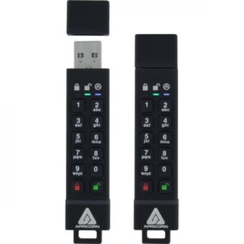 Apricorn 64GB Aegis Secure Key 3z USB 3.1 Flash Drive Top/500