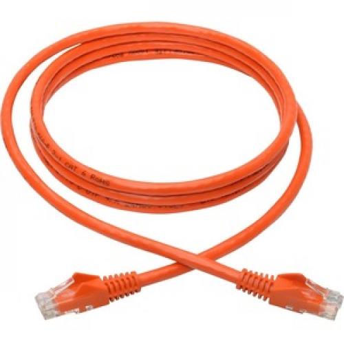 Eaton Tripp Lite Series Cat6 Gigabit Snagless Molded (UTP) Ethernet Cable (RJ45 M/M), PoE, Orange, 6 Ft. (1.83 M) Top/500