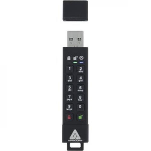 Apricorn 128GB Aegis Secure Key 3z USB 3.1 Flash Drive Top/500