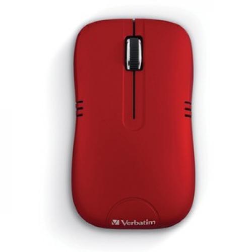 Verbatim Wireless Notebook Optical Mouse, Commuter Series   Matte Red Top/500