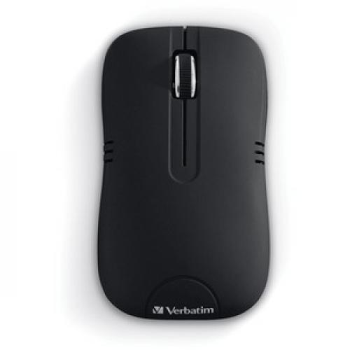 Verbatim Wireless Notebook Optical Mouse, Commuter Series   Matte Black Top/500