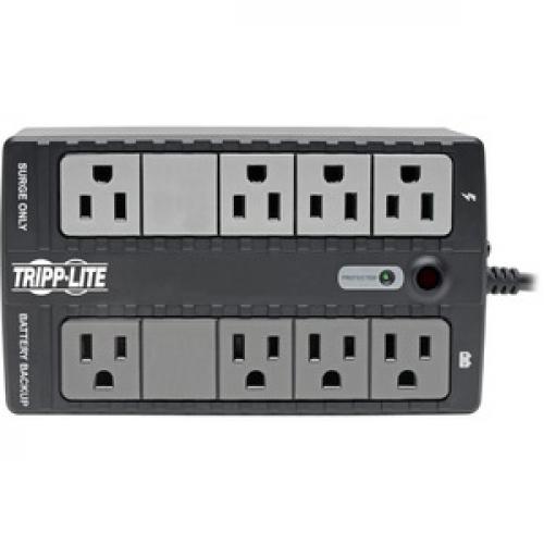 Tripp Lite By Eaton Standby UPS 450VA 255W   8 5 15R Outlets, 120V, 50/60 Hz, 5 15P Plug, Desktop/Wall Mount   Battery Backup Top/500