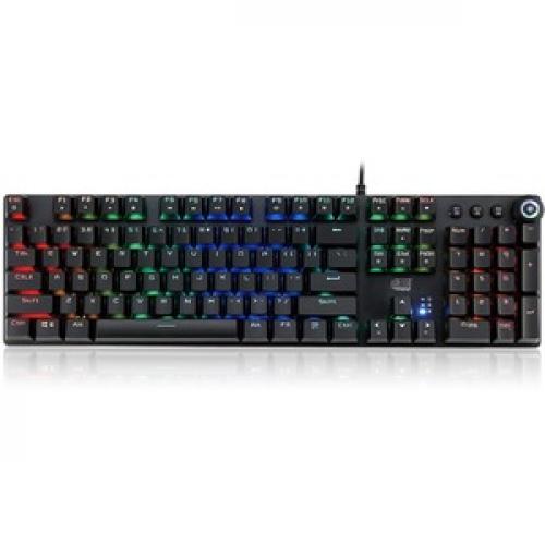 Adesso RGB Programmable Mechanical Gaming Keyboard With Detachable Magnetic Palmrest Top/500