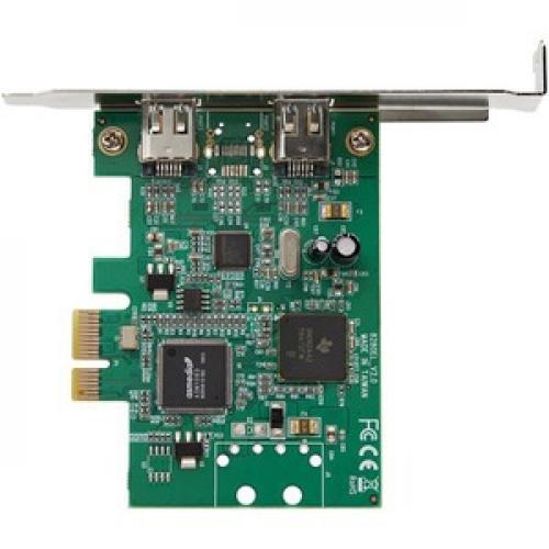 StarTech.com 2 Port PCI Express FireWire Card   TI TSB82AA2 Chipset   Plug And Play   PCIe 1394a FireWire Adapter (PEX1394A2V2) Top/500