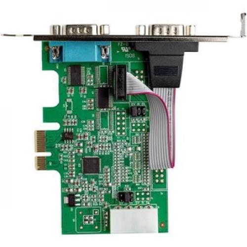 StarTech.com 2 Port PCI Express RS232 Serial Adapter Card   PCIe To Dual Serial DB9 RS 232 Controller   16950 UART   Windows And Linux Top/500