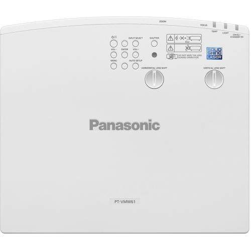 Panasonic PT VMW61 LCD Projector   16:10   Ceiling Mountable, Floor Mountable   White Top/500
