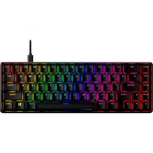 HyperX Alloy Origins 65 Linear Switch Mechanical Gaming Keyboard   Functionally Compact 65% Form Factor   Full Aircraft Grade Aluminum Body   Premium Double Shot PBT Keycaps   HyperX Red Linear Mechanical Switches Top/500