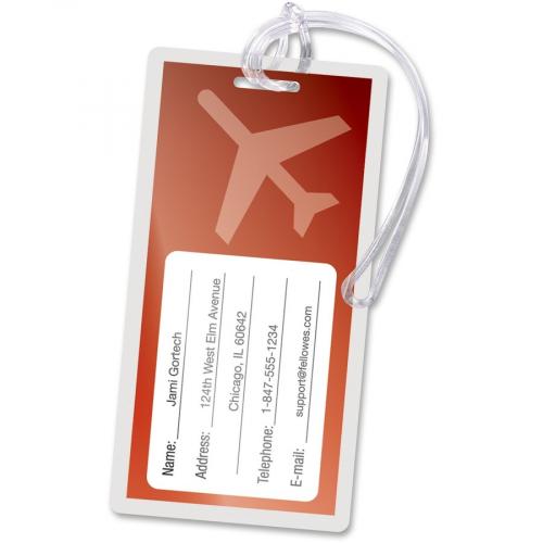 Fellowes Luggage Tag Glossy Laminating Pouches Zoom-Closeup/500