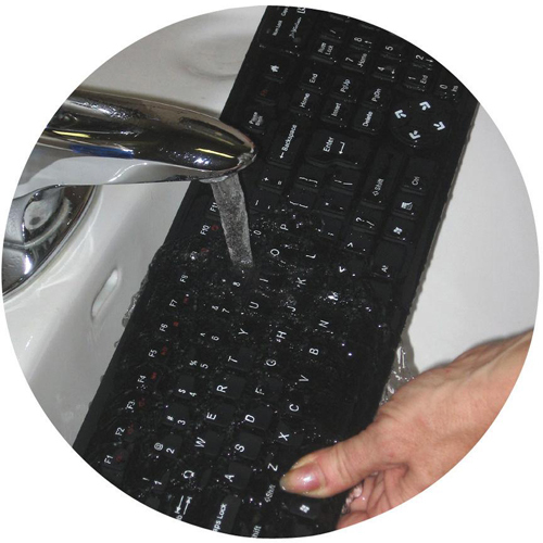 Kensington Pro Fit Washable Antimicrobial Keyboard Zoom-Closeup/500
