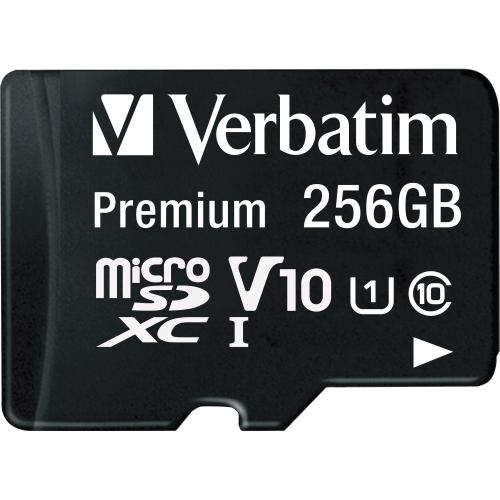 Verbatim Premium 256 GB Class 10/UHS I (U1) MicroSDXC Zoom-Closeup/500