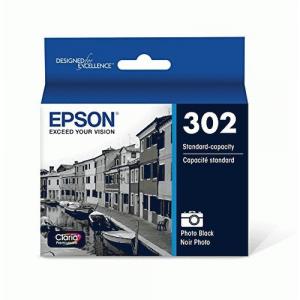 EPSON T302 Claria Premium -Ink Standard Capacity Photo Black -Cartridge (T302120-S) for Select Epson Expression Premium Printers
