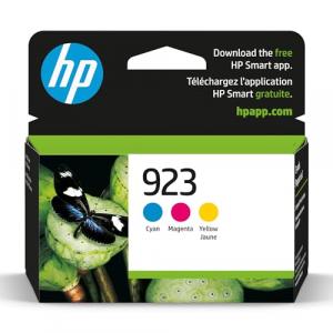 HP 923 Cyan/Magenta/Yellow Standard Yield Ink Cartridges, 3/Pack (6C3Y4LN)