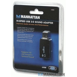 Manhattan USB Audio Adapter External Stereo Sound Card